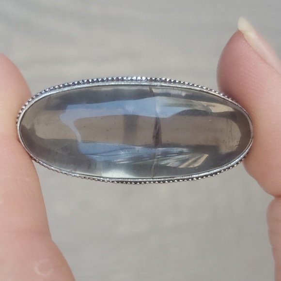 New Oversized Fluorite 925 Silver Ring. - Picture 10 of 12